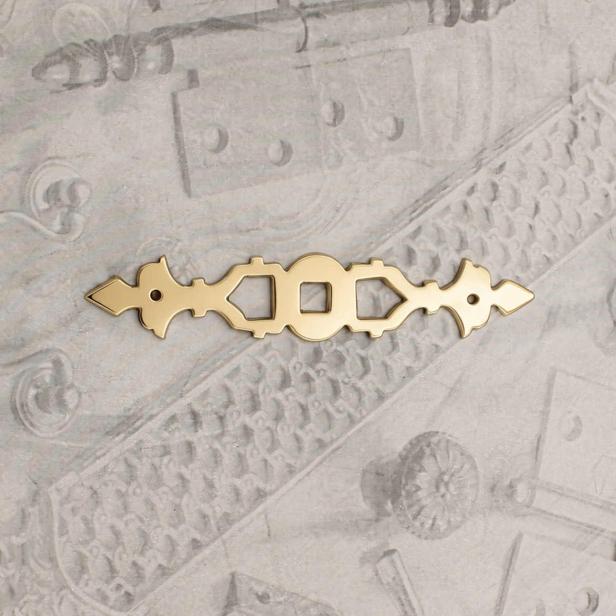 08.9876.133 BRASS SQ HOLE ESCUTCHEON
