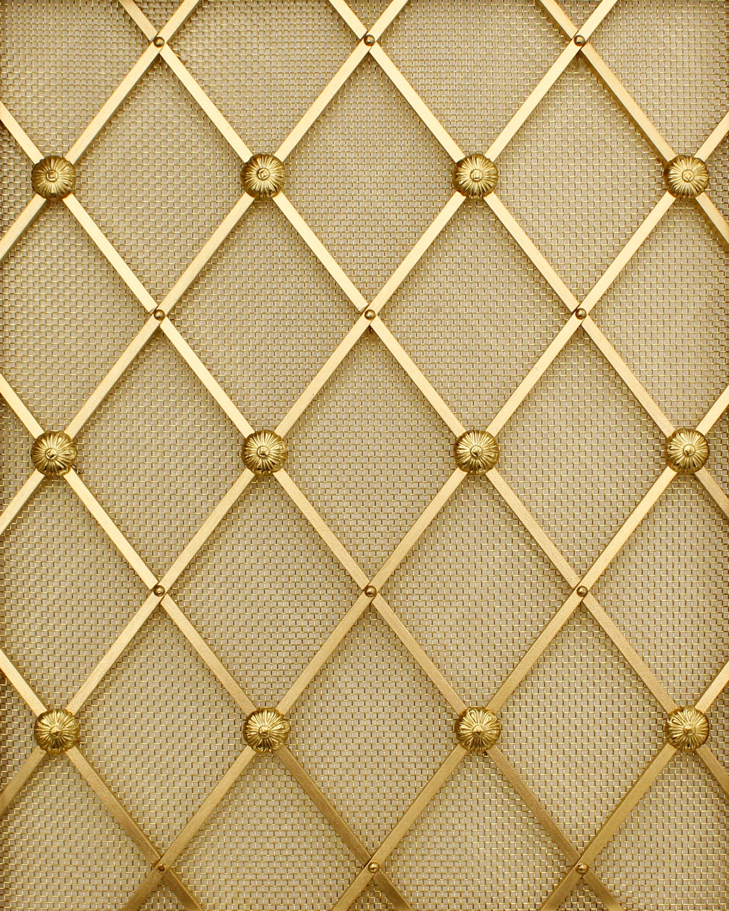 1-1/2" DIAMOND GRILLE ALT FLORAL ROSETTE FINE MESH