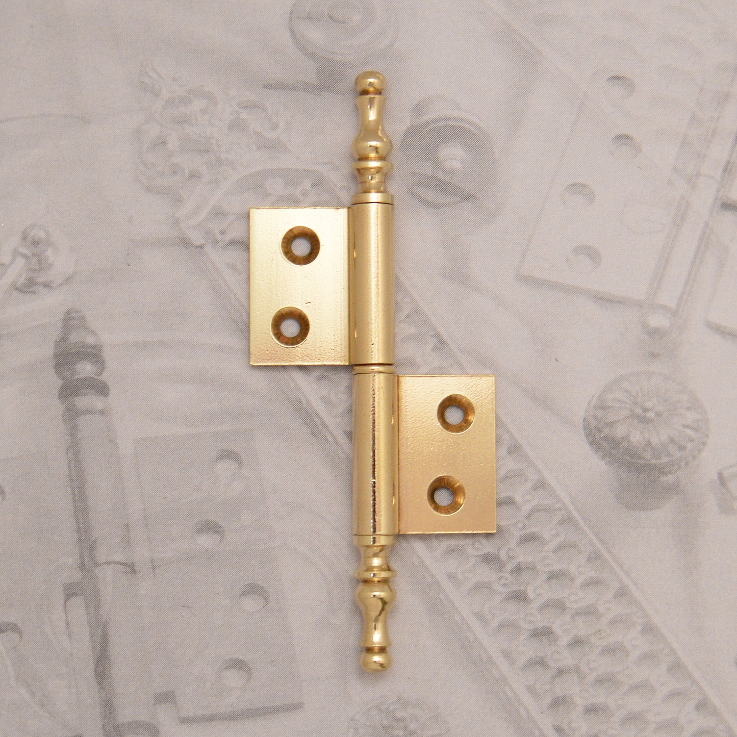 French lift-off hinge with finials