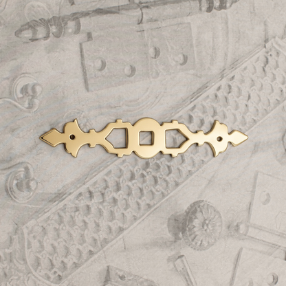 08.9876.133 BRASS SQ HOLE ESCUTCHEON