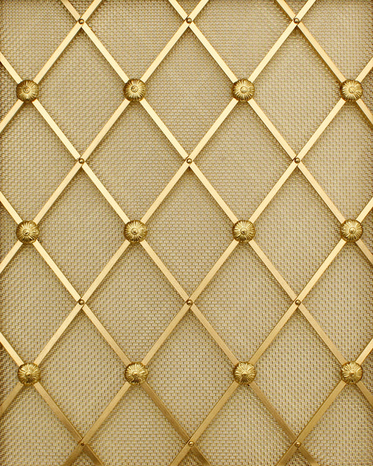 1-1/2" DIAMOND GRILLE ALT FLORAL ROSETTE FINE MESH