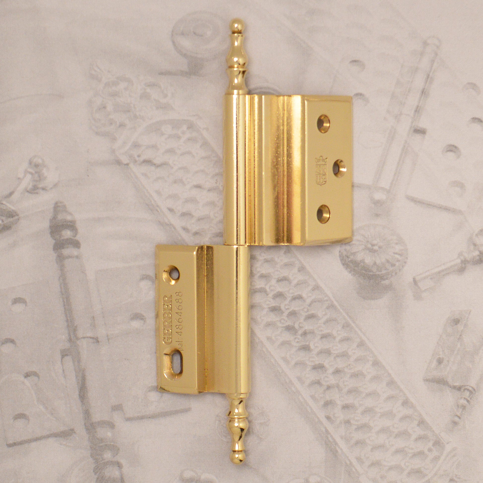 Decorative hardware hinge finials