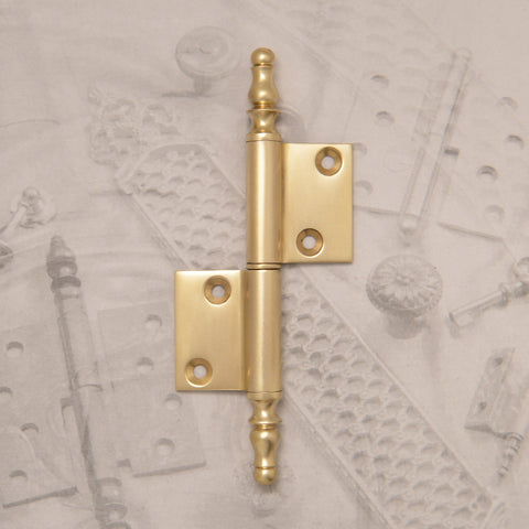French brass lift-off hinge finial