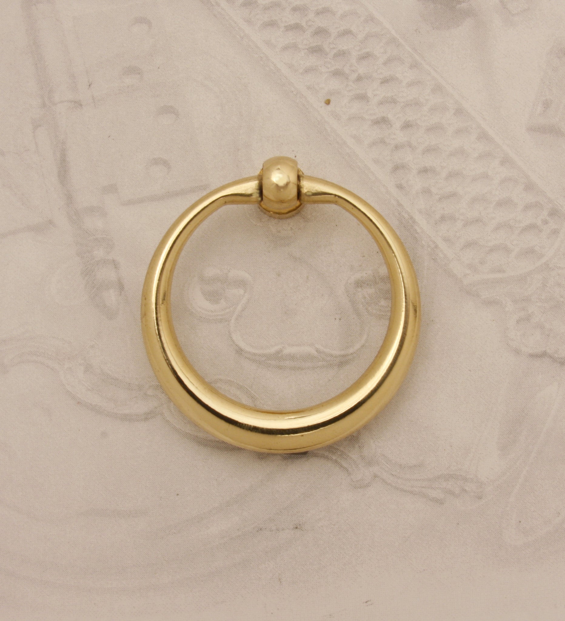 Brass ring pull for furniture