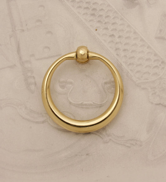 Brass ring pull for furniture