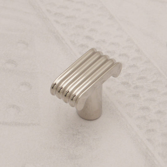 Modern reeded decorative knob